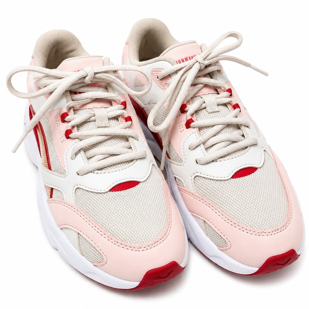 PUMA X-Ray Millennium Shine Sneaker Women Sz 8.5 Pink White Mesh Upper Athletic